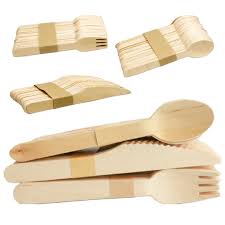 Wooden Cutlery Biodegradable Disposable Eco-Friendly Spoons Knives Forks |  eBay