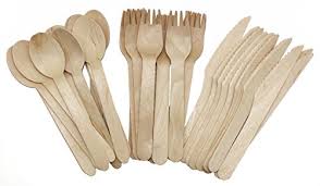 Buy Wood Disposable Cutlery Sets Kits 300pc, 100 Forks 6 Inch Length, 100  Spoons 6 Inch Length, 100 Knives 6 1/2 Inch Length, Eco-Friendly  Biodegradable Compostable utensils Now! Only $