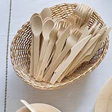 Bambu, Veneerware Disposable Bamboo Cutlery Set, 100% Biodegradable Utensils  - Pack Of 24 (Spoons, Forks, Knives) on Galleon Philippines