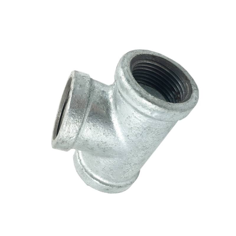 China hot-dip galvanized iron pipe fittings female threaded malleable cast  iron reducing tee manufacturers and suppliers | Leyon