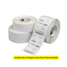 La Habra City of Orange County Direct Thermal Labels.La Habra City of Orange County Direct Thermal Labels' material is a smooth, bright white paper with a high sensitivity thermal coating. It is backed with an all-temperature adhesive. Ideal for high speed direct thermal printers and does not require a ribbon to print. Read more about La Habra City of Orange County Direct Thermal Labels at http://pacdepot.com/blog/la-habra-city-of-orange-county-direct-thermal-labels.html