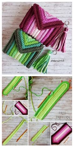This contains an image of: Scrap Yarn Bag Free Crochet Pattern + Video - DIY Magazine